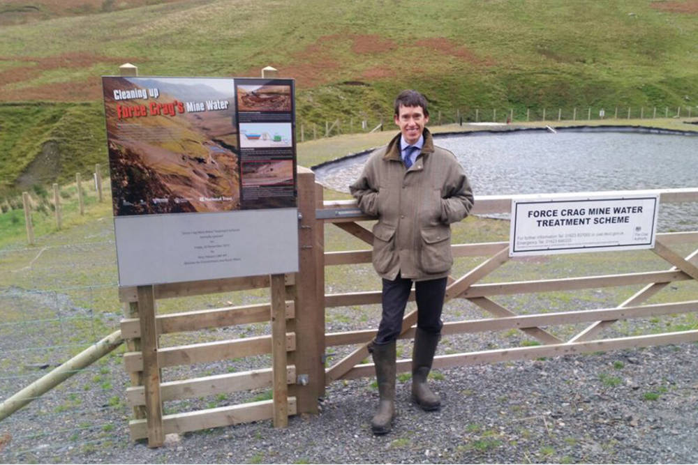 Rory Stewart at our Force Crag mine water treatment scheme