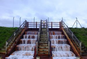 Double cascade at Horden mine water treatment scheme