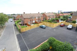 Image of works completed to reinstate the gardens after a mineshaft collapse