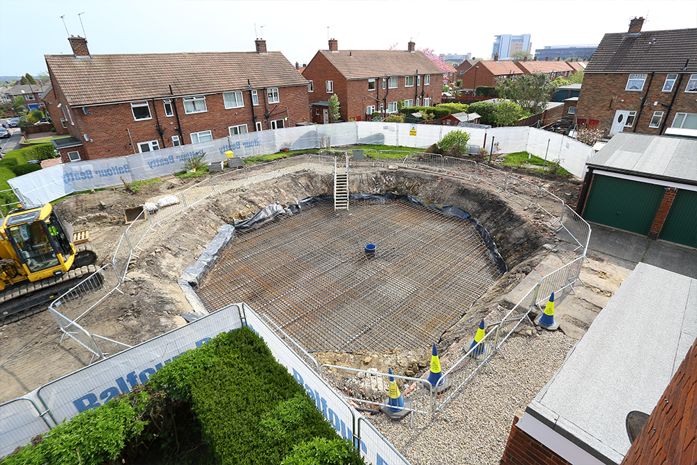 Ground engineering at a shaft collapse site