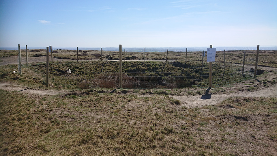 Fenced off depreciation in the ground